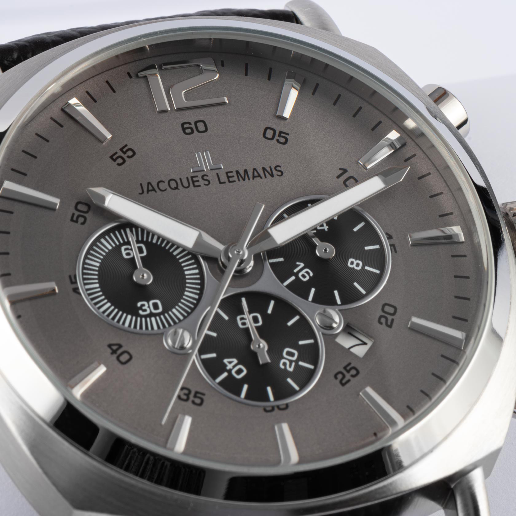 Jacques Lemans Lugano 1-1645.1I – Orologio Cronografo Uomo In Acciaio E Pelle Blu